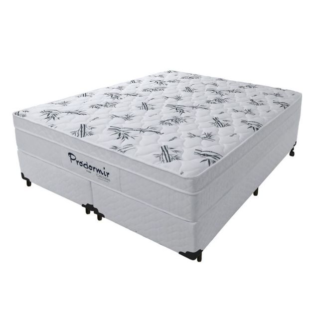 Cama Box + Colchão Queen Size Pro Dormir Prolasti Euro Pillow 158x198x55