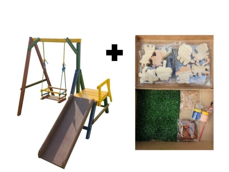 Playground 1,45m Altura   Brinquedo Para Colorir Safari De Madeira Móveis Rústicos Bv Magazine