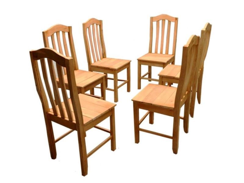 Conjunto 6 Cadeiras Texas De Madeira Maciça Móveis Rusticos Bv Magazine