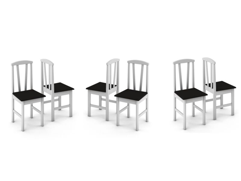 Conjunto De 6 Cadeiras Plus Móveis Tradição