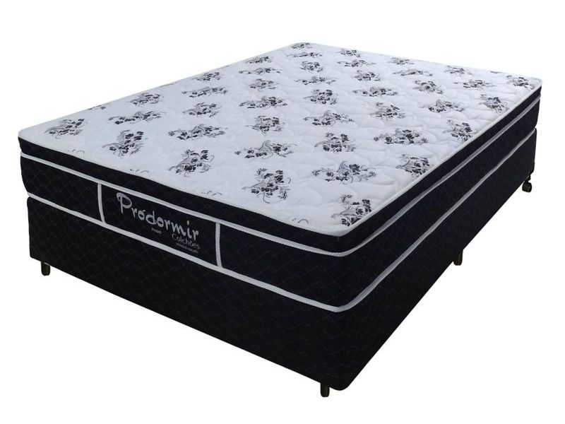 Cama Box + Colchão King Size Pro Dormir Ensacado Black Firme 193x203x51